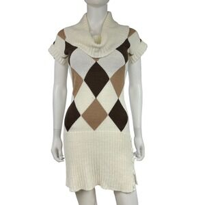 Body Central‎ Dress Women M Knitted Argyle Sweater